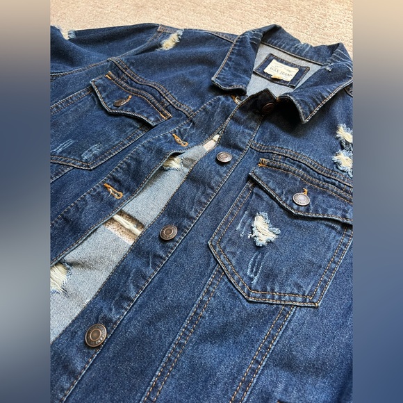 DISTRESSED DENIM JACKET - Picture 5 of 5